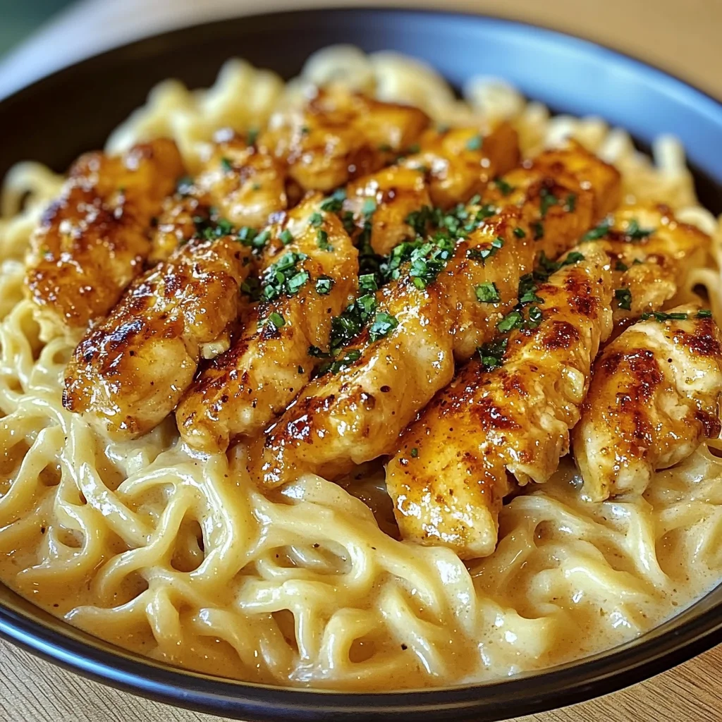 Cafeteria Noodles With Garlic Butter Chicken Bites