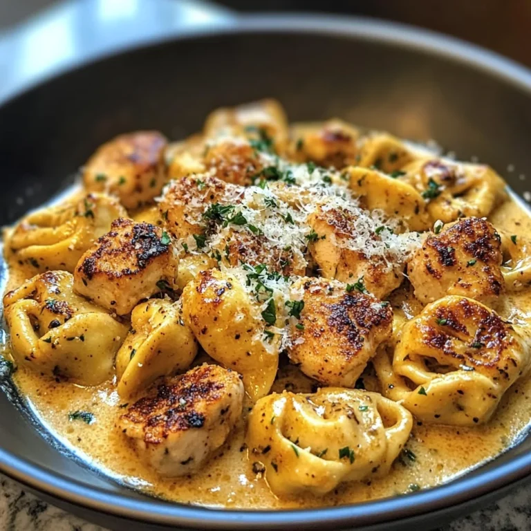 Cajun Chicken Tortellini With Garlic Sauce