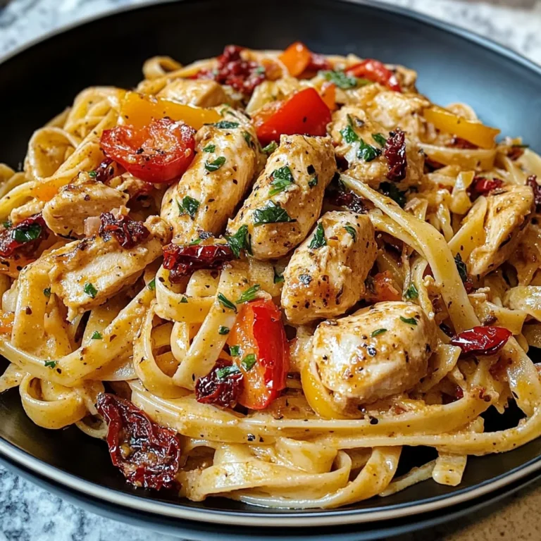 Creamy Cajun Chicken Linguine With Peppers