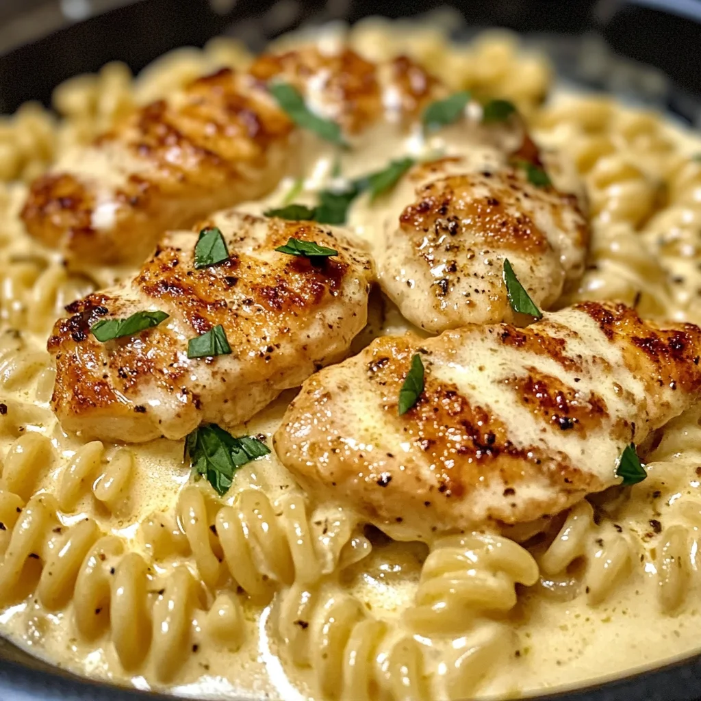 Creamy Garlic Butter Chicken And Rotini
