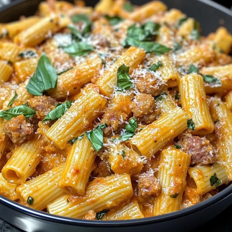 Creamy Roasted Red Pepper Rigatoni