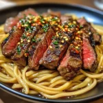 Garlic Butter Steak With Lightning Noodles Recipe