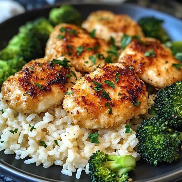 Savory Parmesan Chicken Bites With Garlic Rice