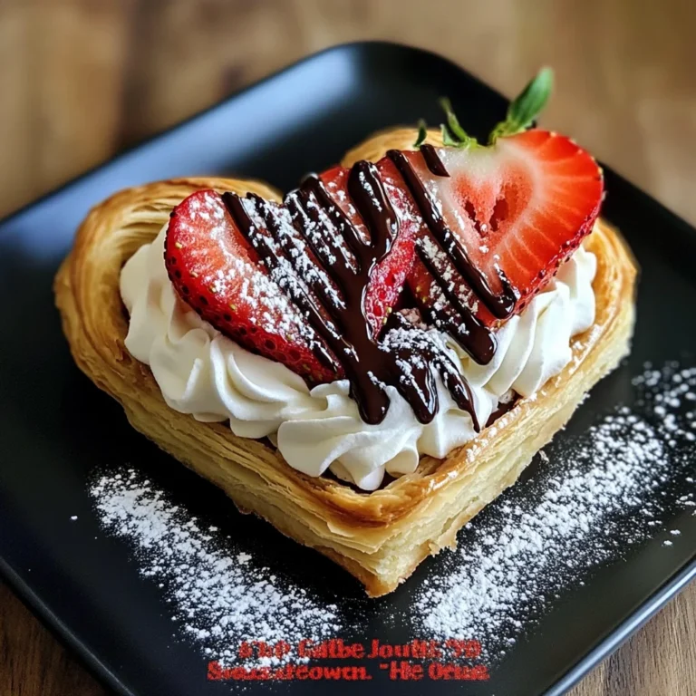 Strawberry Puff Pastry Hearts