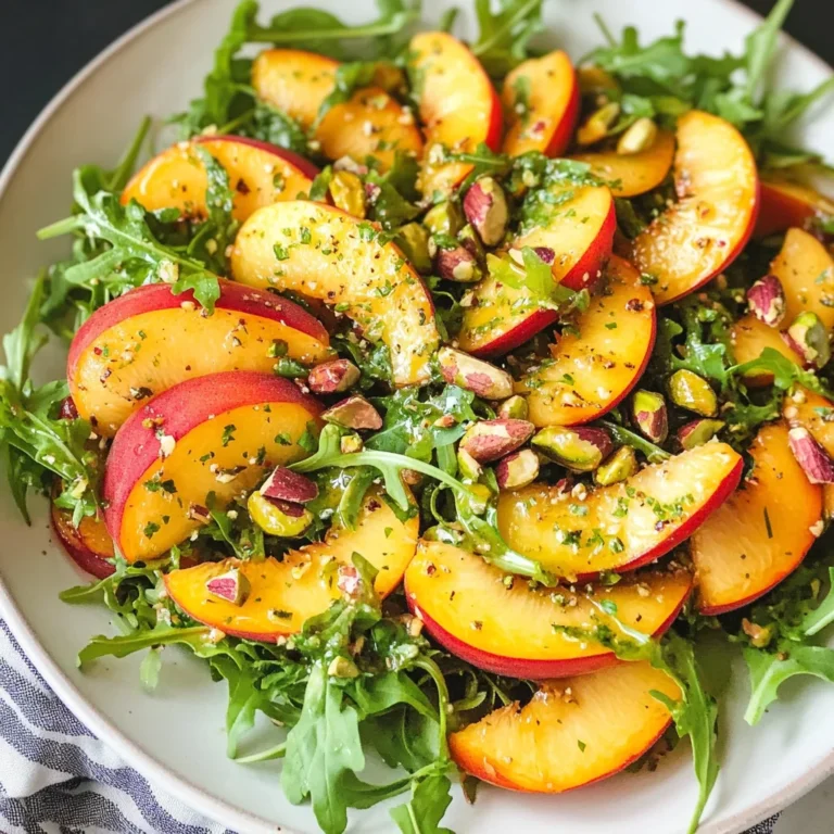 Summer Peach Salad with Pistachios
