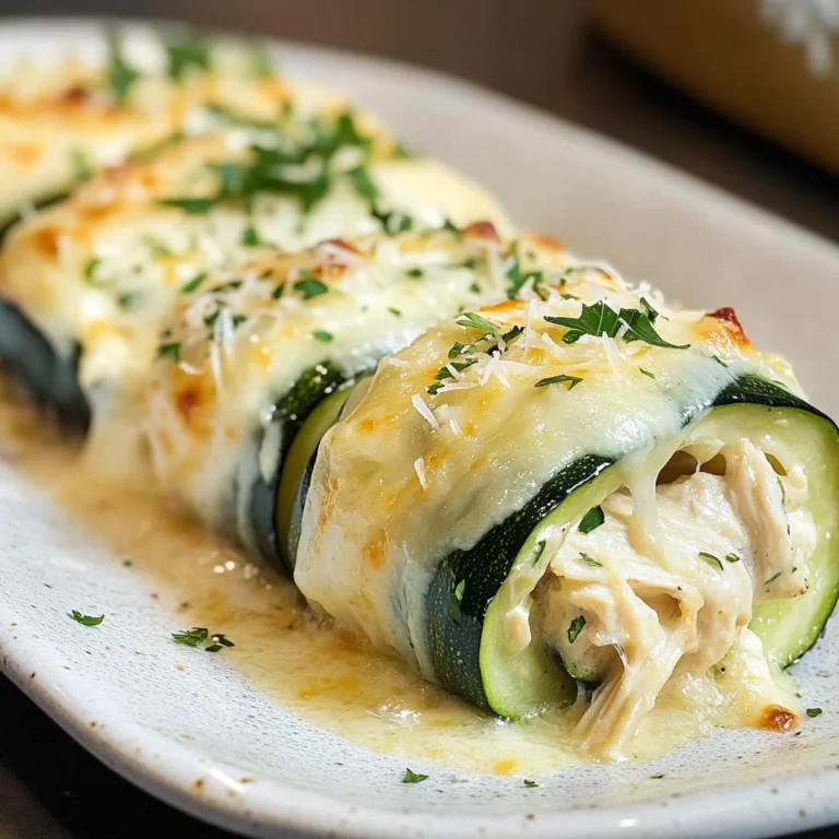 Chicken Alfredo Zucchini Roll Ups Recipe