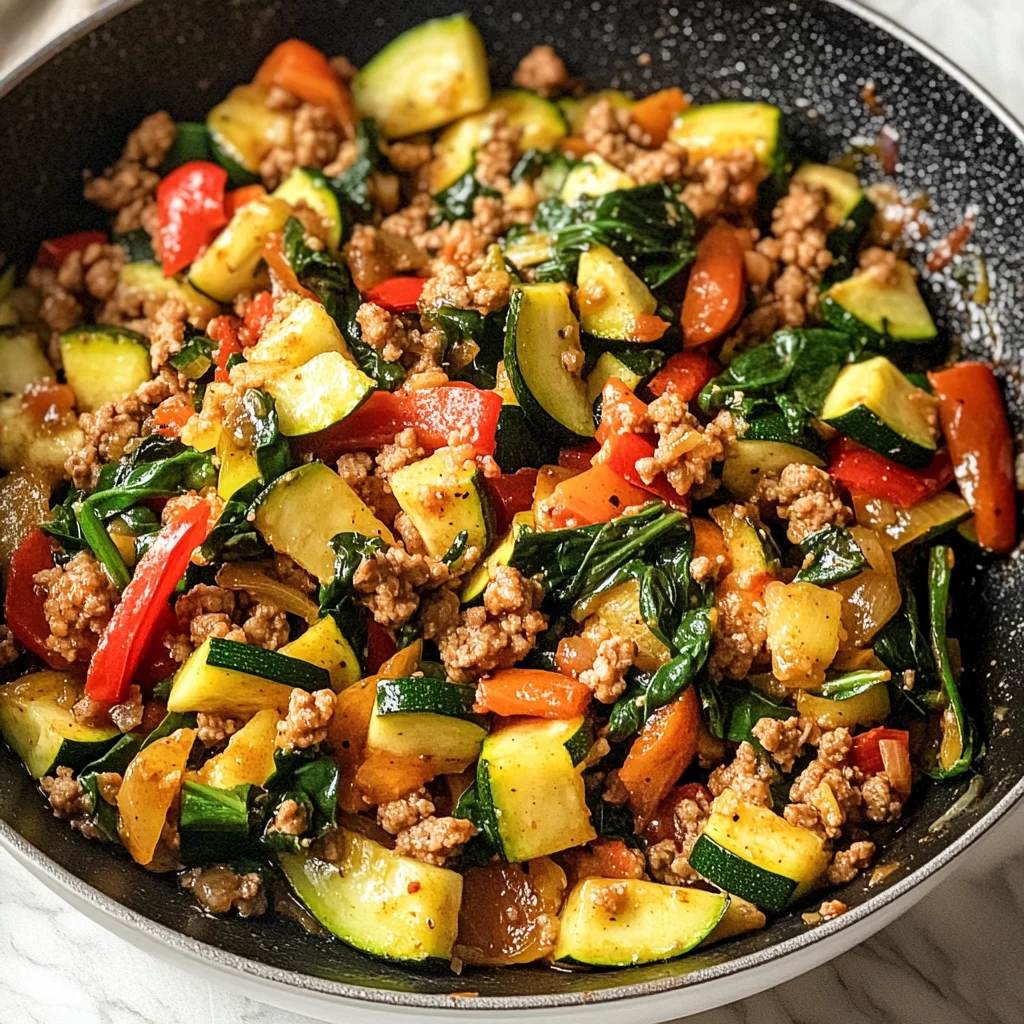 Easy Ground Turkey and Zucchini Skillet