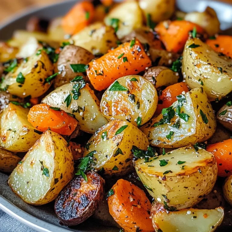 Garlic Herb Roasted Potatoes, Carrots, and Zucchini 🥔🥕🧄