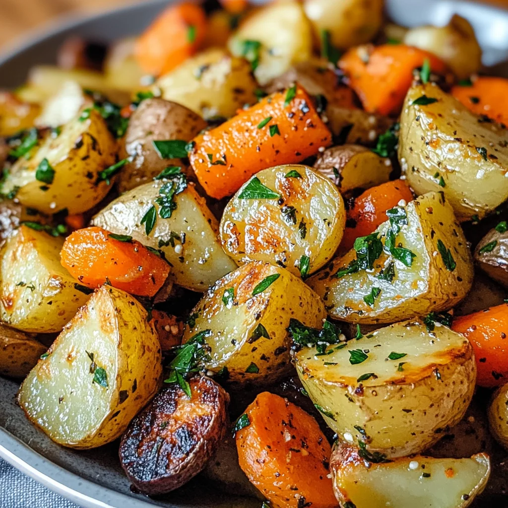 Garlic Herb Roasted Potatoes, Carrots, and Zucchini 🥔🥕🧄