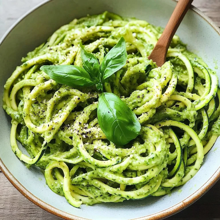 Raw Avocado Pesto Zucchini Noodles