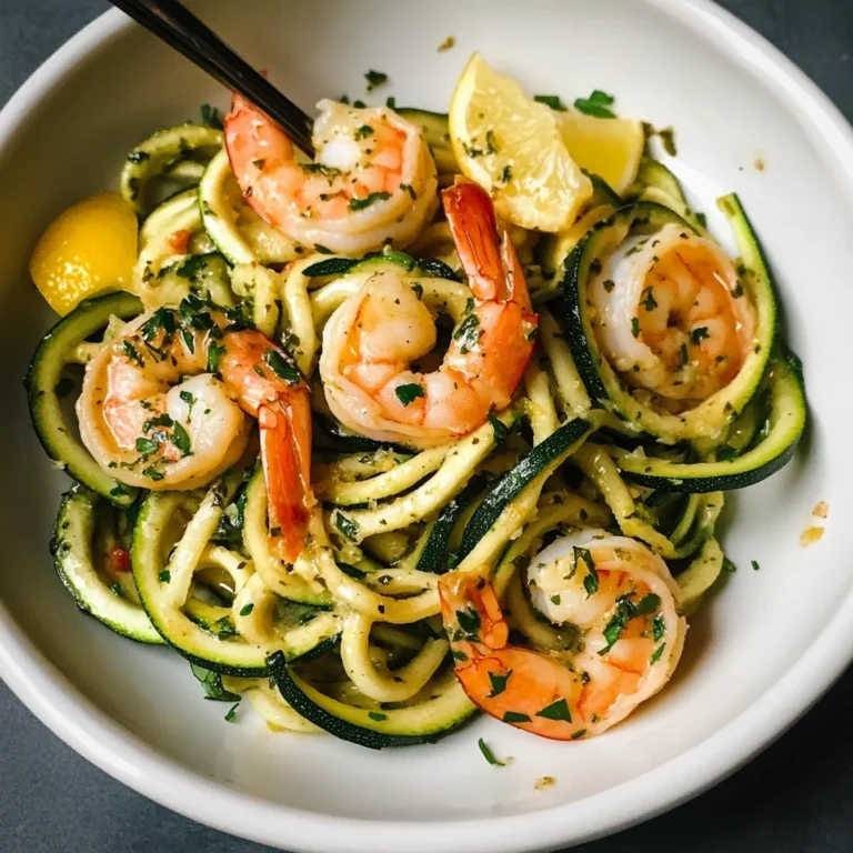 Zucchini Pasta with Lemon Garlic Shrimp