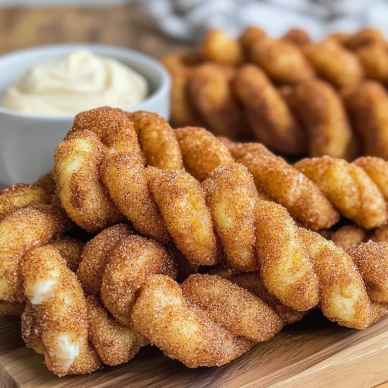 Air Fryer Cinnamon Sugar Twists With Cream Cheese Dip