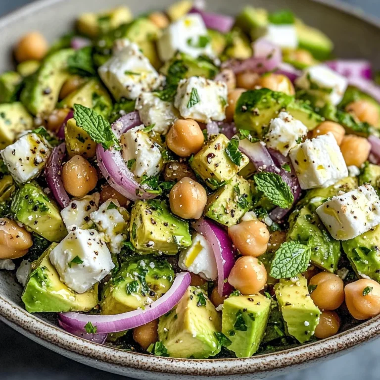 Chickpea Feta Avocado Salad