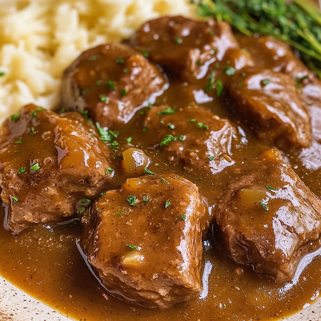 Crock Pot Cubed Steak (+Video)