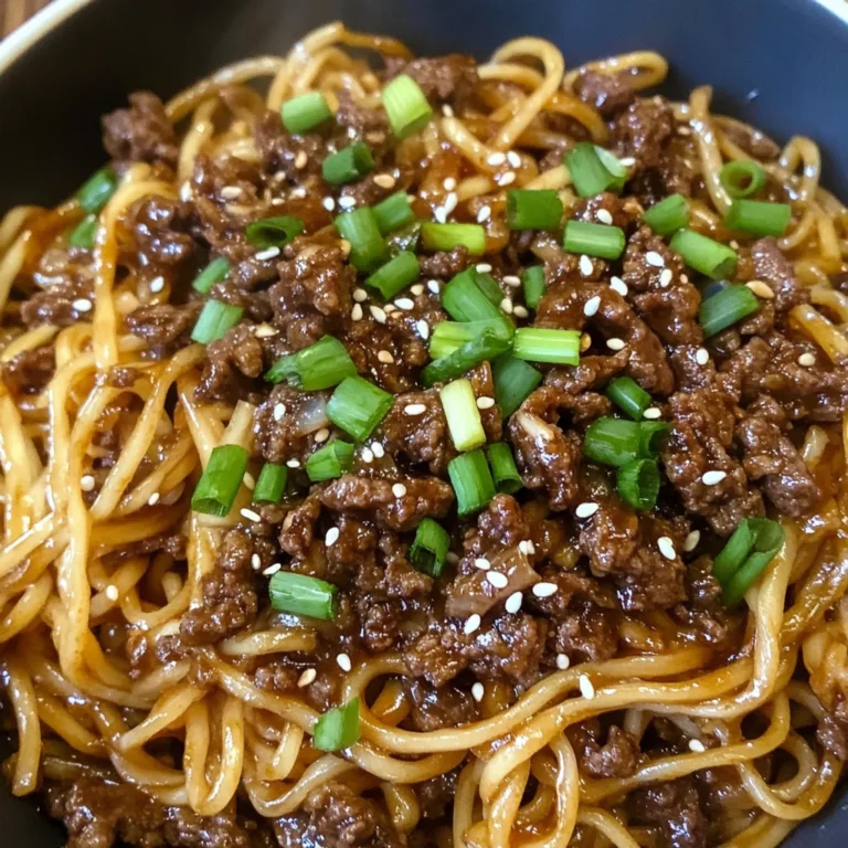 Easy Mongolian Ground Beef Noodles