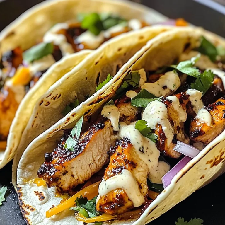 Garlic Butter Honey BBQ Chicken Tacos: Sweet, Savory & Irresistible!