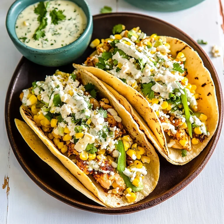 Mexican Street Corn Chicken Tacos