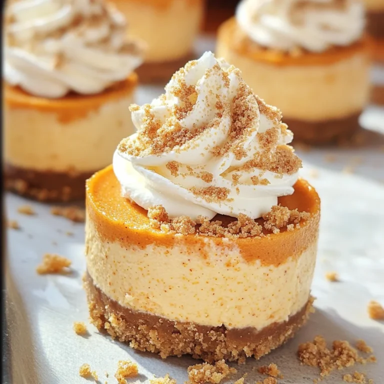 No Bake Pumpkin Mini Cheesecakes