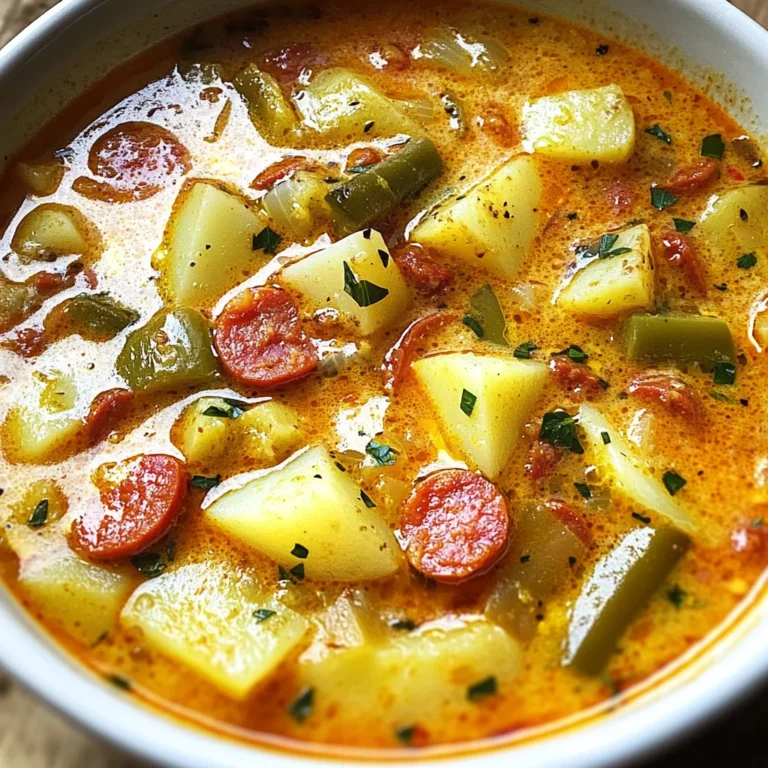 Spanish Potato Soup with Chorizo
