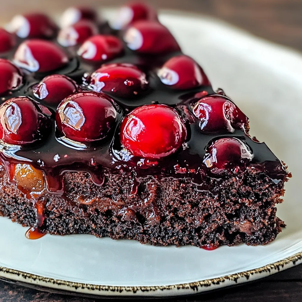 Chocolate Cherry Upside Down Cake