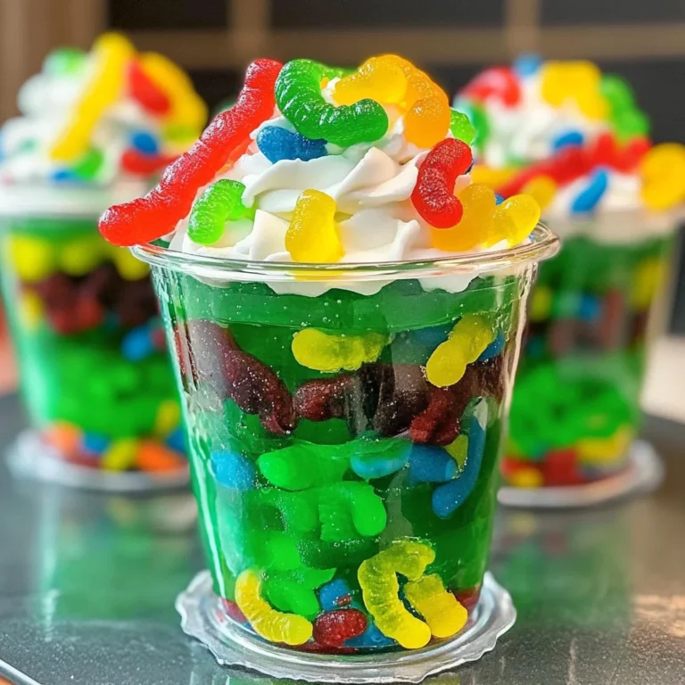 Gummy Worm Jello Cups Recipe
