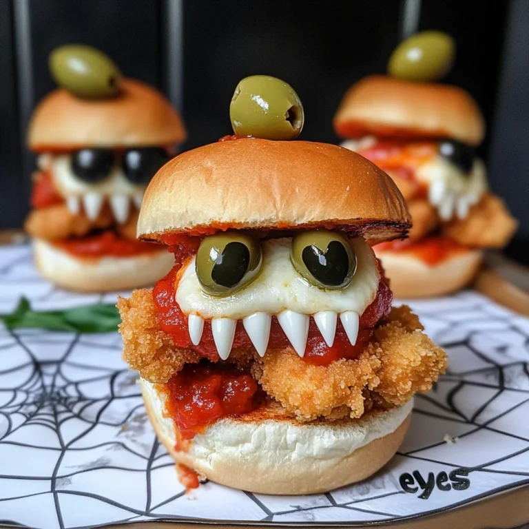Halloween Chicken Parm Sliders