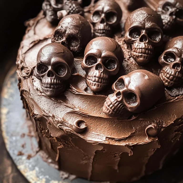 High Altitude Ginger Chocolate Skull Cake for Halloween