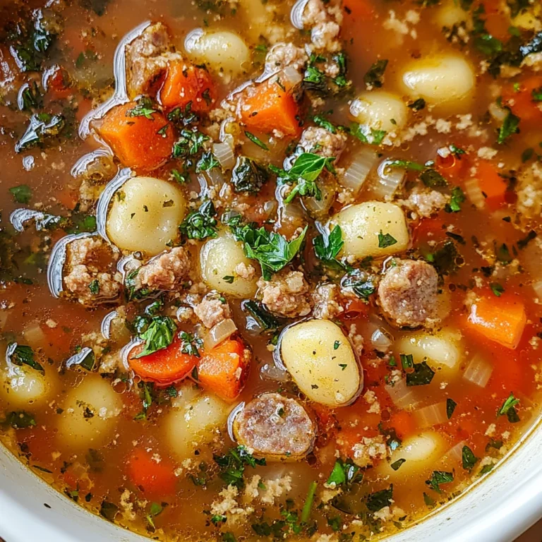Italian Vegetable Soup with Spicy Sausage