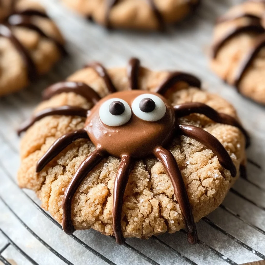 Peanut Butter Spider Cookies