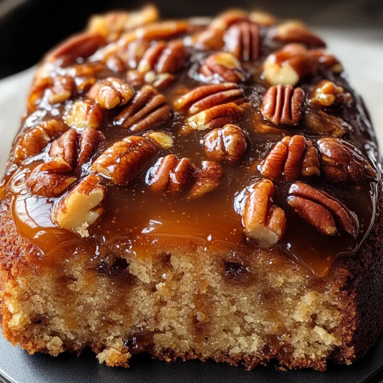 Upside-Down Caramel Pecan Cake