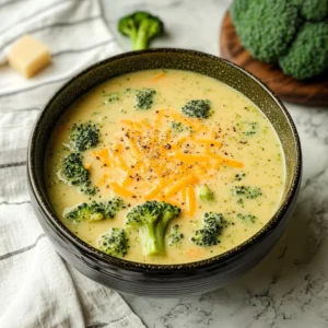 High Protein Broccoli Cheddar Soup