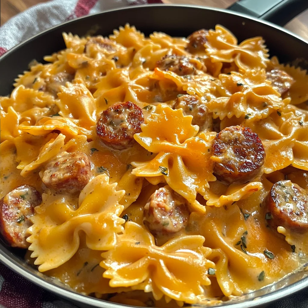 One Pot Creamy Cajun Sausage Pasta