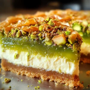 Baklava Pistachio Cheesecake