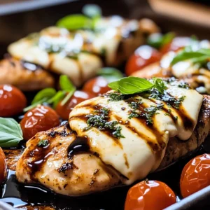 Balsamic Baked Chicken Breast with Mozzarella Cheese Recipe