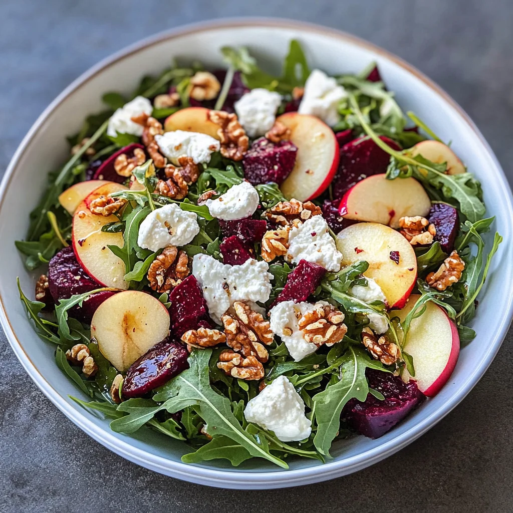 Beet and Goat Cheese Arugula Salad