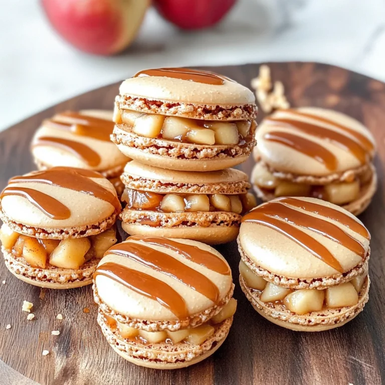 Caramel Apple Pie Macarons