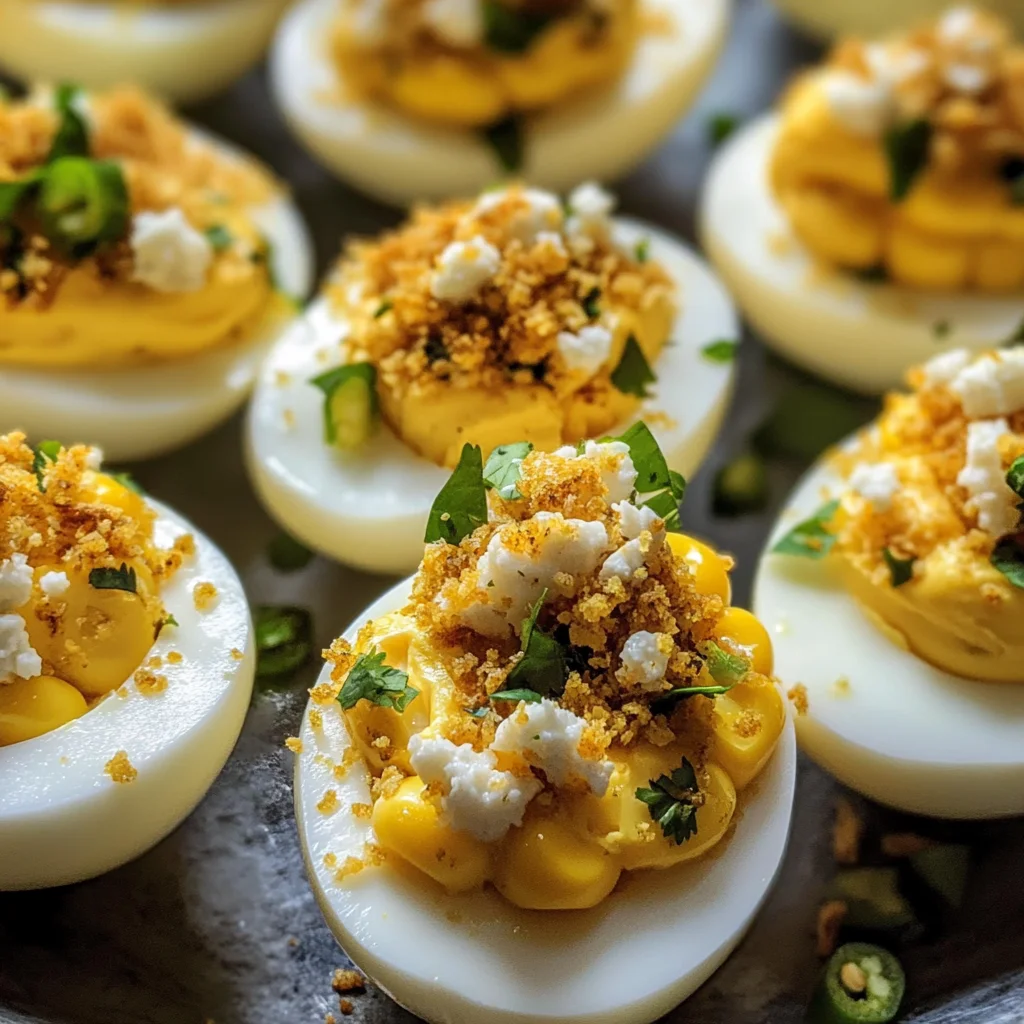 Street Corn Deviled Eggs