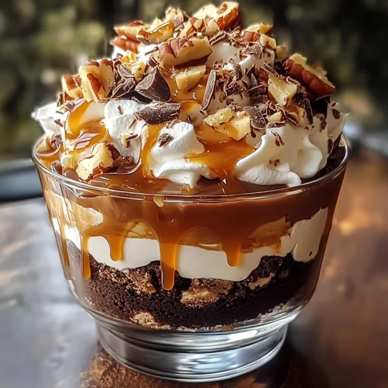 Caramel Cheesecake Brownie Trifle Delight