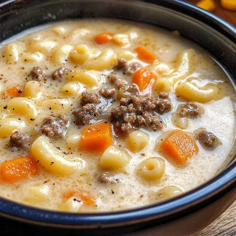 Cheeseburger Macaroni Soup: Creamy Comfort in Every Bowl