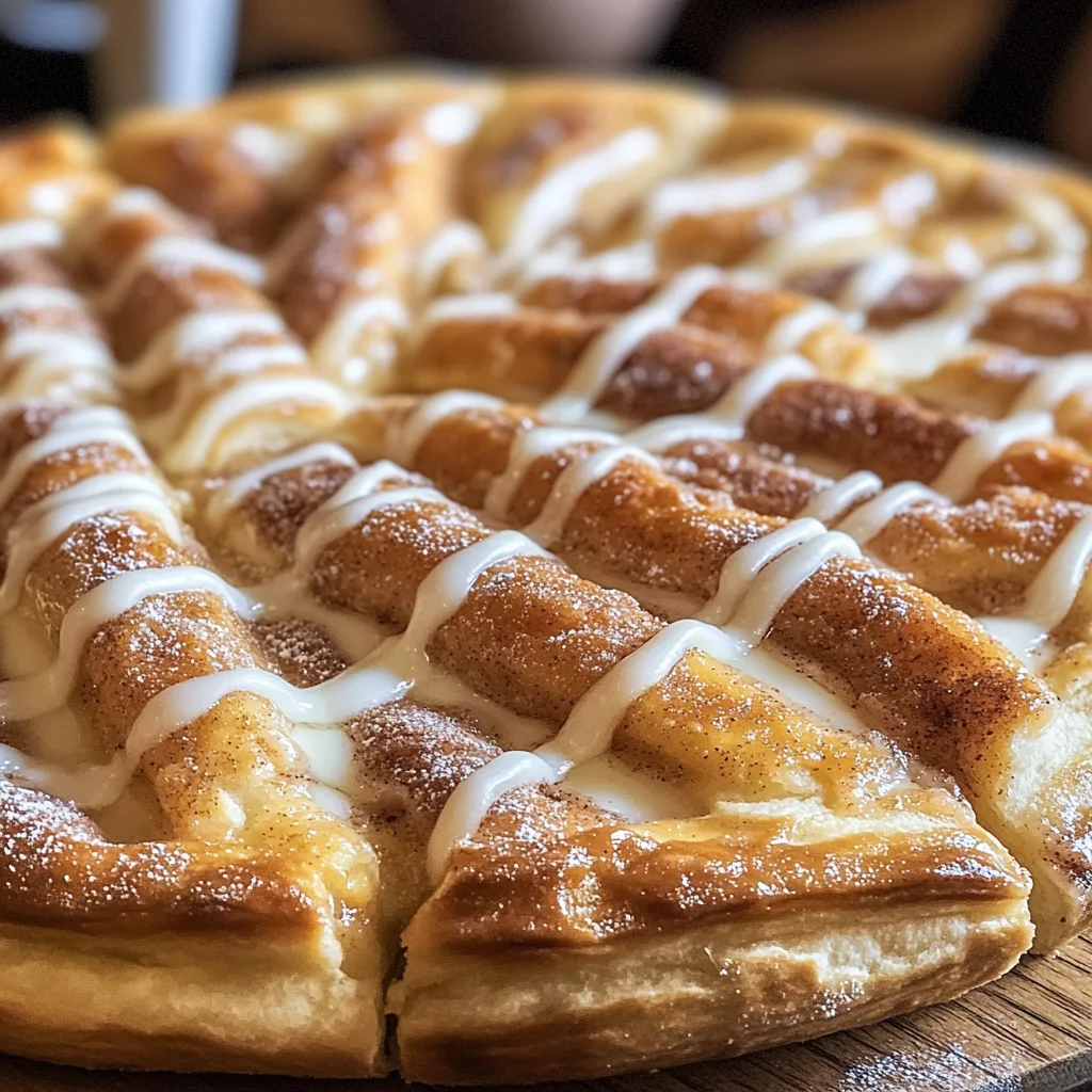Cinnamon-Sugar Pizza made with Crescent Rolls