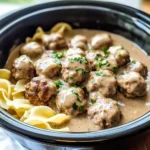 Crockpot Swedish Meatballs with Creamy Gravy