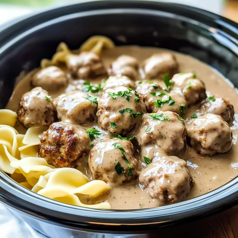 Crockpot Swedish Meatballs with Creamy Gravy