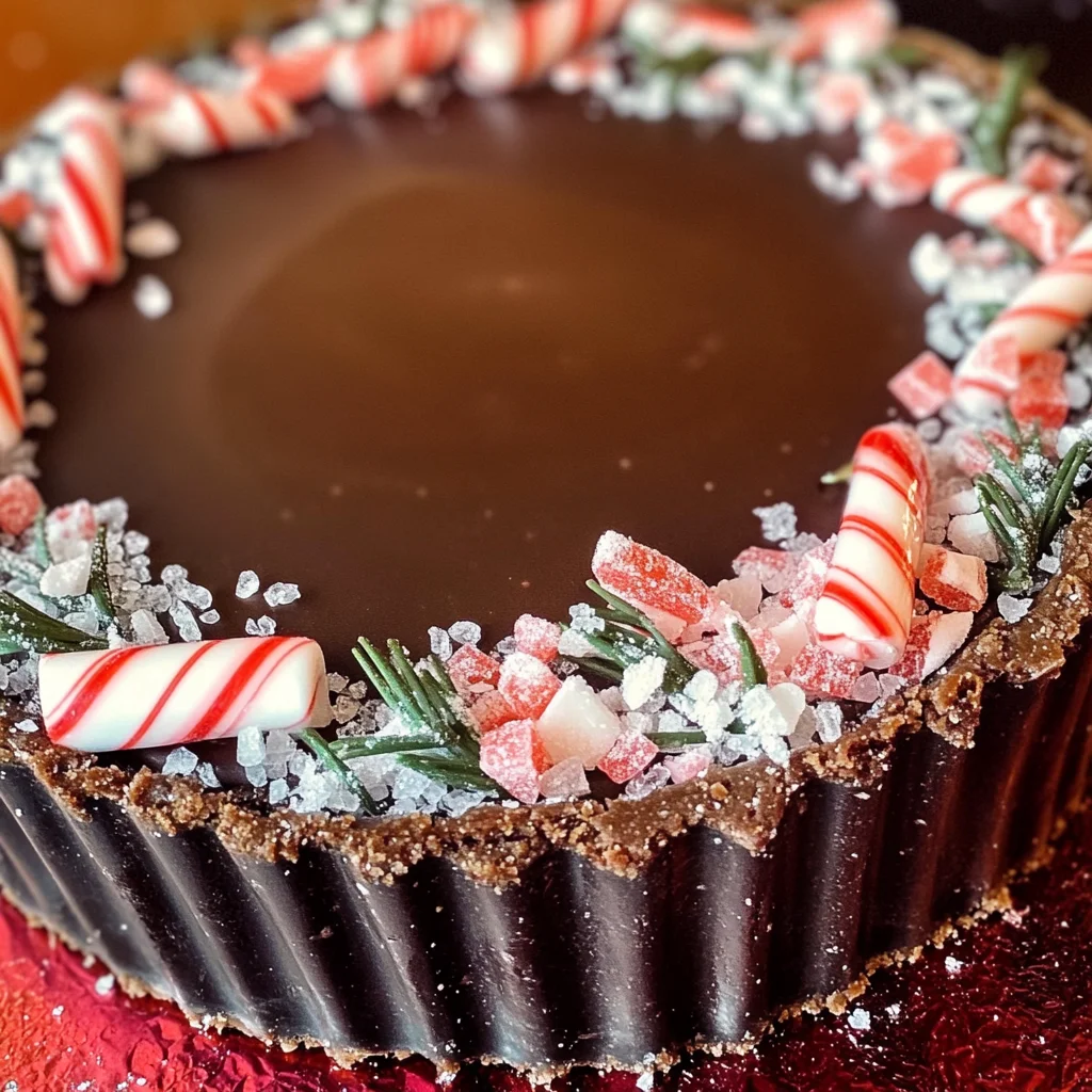 Dark Chocolate Peppermint Mousse Tart