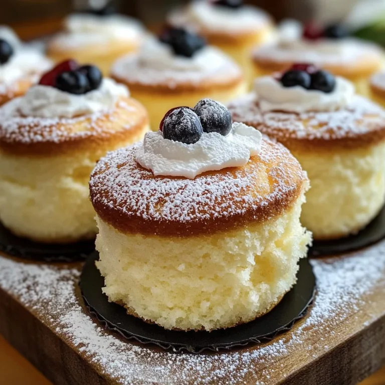Fluffy Japanese Cotton Cheesecake Cupcakes