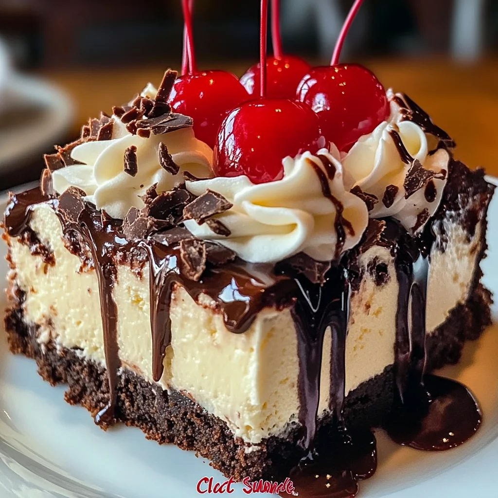 Hot Fudge Sundae Brownie Cheesecake