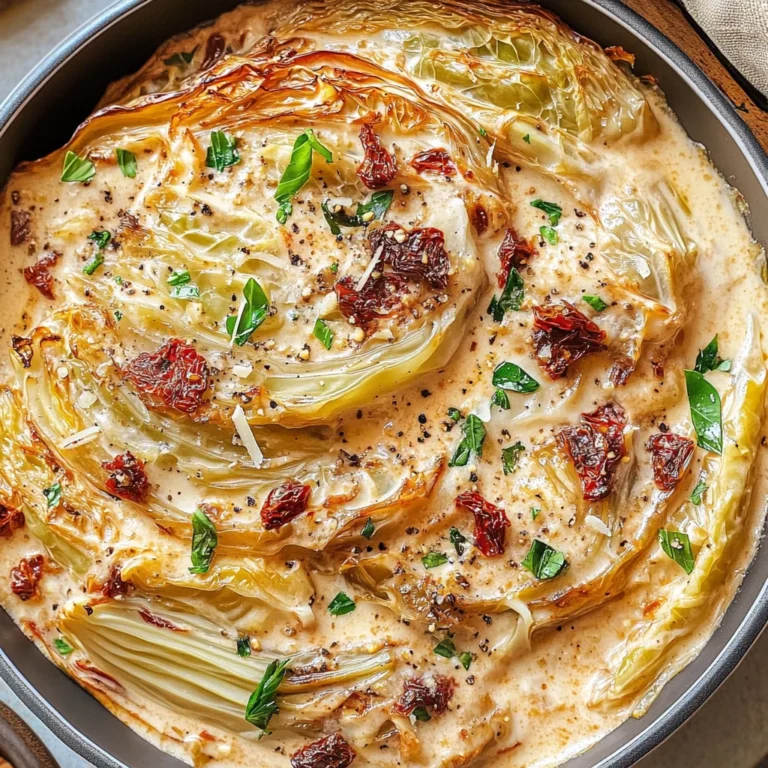 Marry Me Melting Cabbage with Creamy Tuscan Sauce