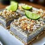 Refreshing No-Bake Chia Pudding Bars with Zesty Coconut Lime Flavor