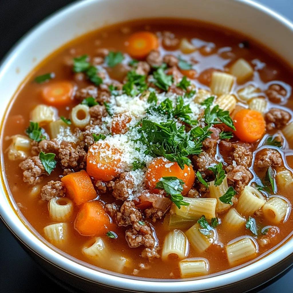 Slow Cooker Italian chicken hamburger Soup