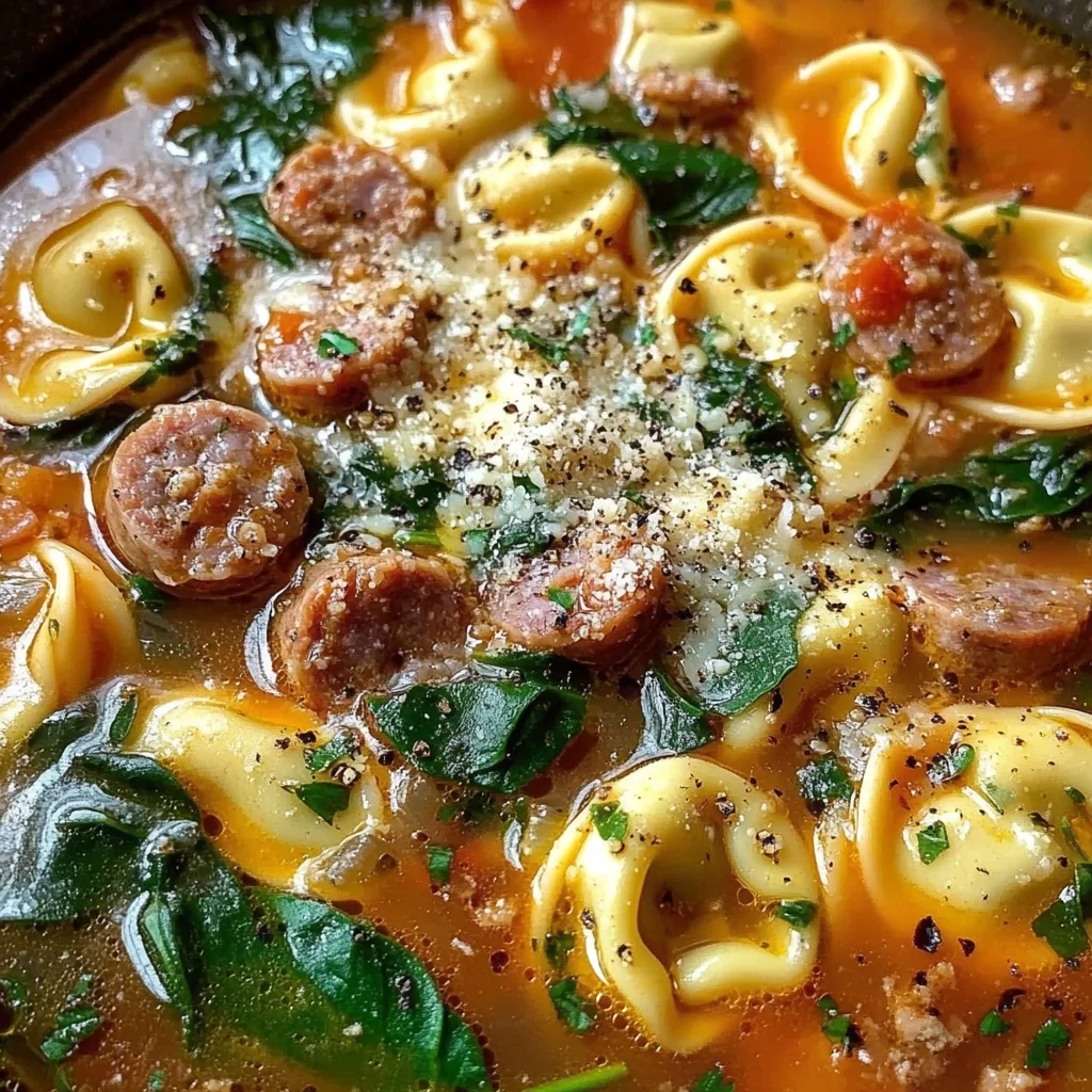 Autumn Tortellini Soup With Sausage
