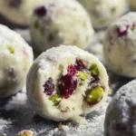 Cranberry Pistachio White Chocolate Truffles